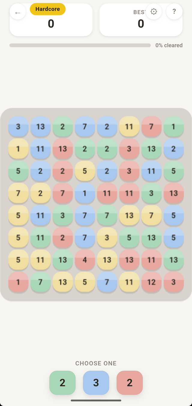 Dirama 8x8 hardcore board mid-game