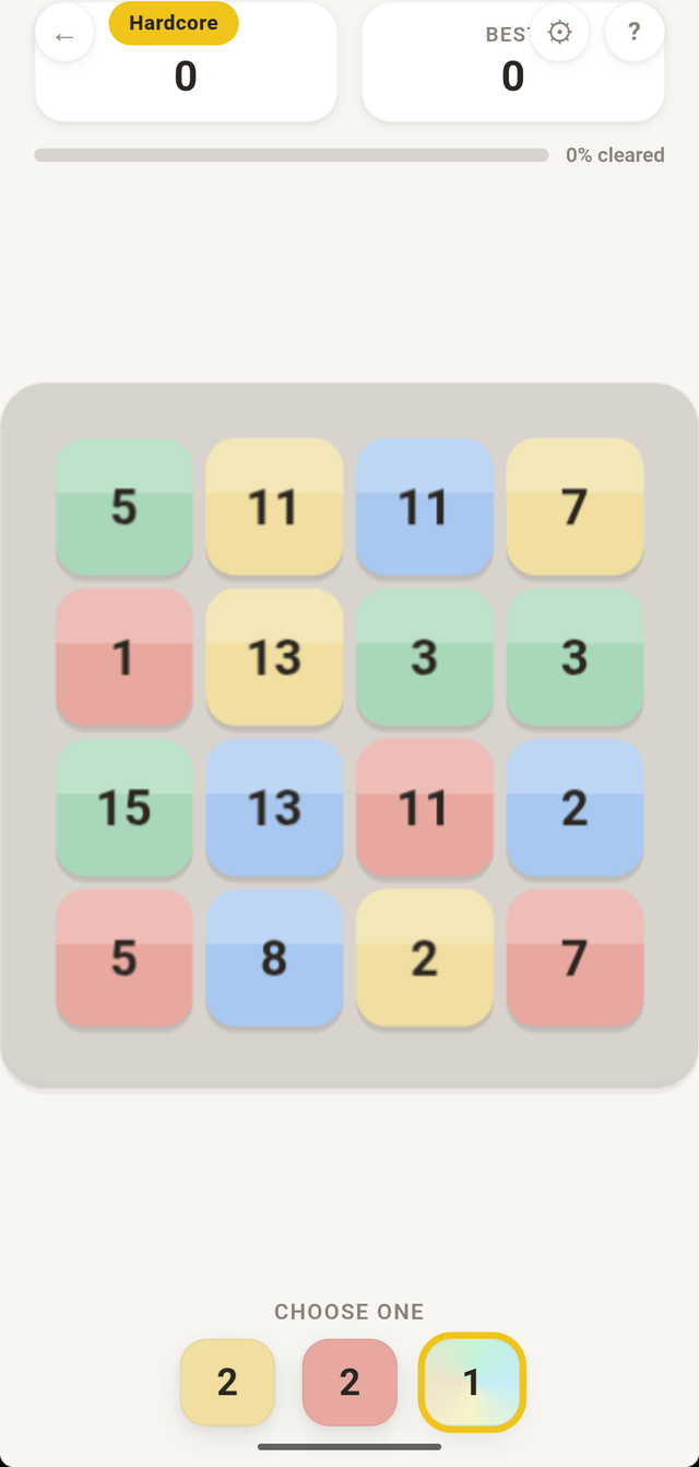 Dirama 4x4 board with a wildcard tile highlighted